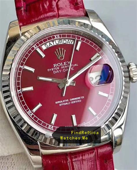 rolex watch red face replica|rolex datejust red face.